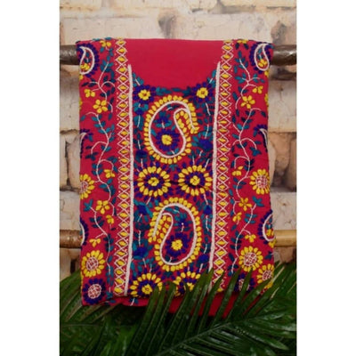 Pink Super Georgette Phulkari Kurti - SSEthnics