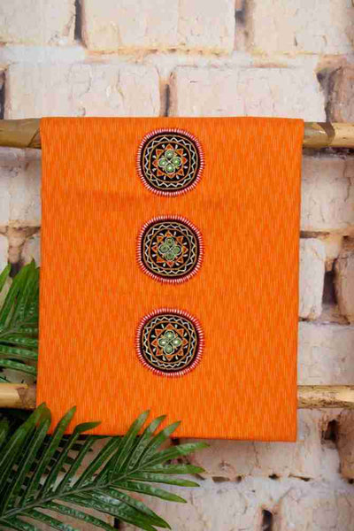 Orange Ajrakh Customised Unstitched Suit - SSEthnics