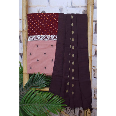 Pink Cotton Embroidered Customised Set - SSEthnics