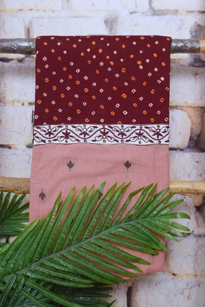 Pink Cotton Embroidered Customised Set - SSEthnics