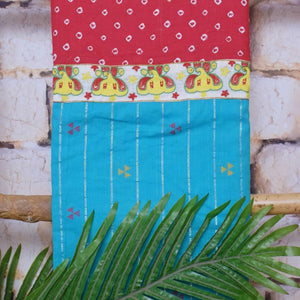 Blue Cotton Embroidered Customised Set - SSEthnics