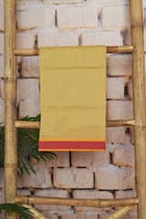 Yellow Pure Maheshwari Silk Unstitched Suit - SSEthnics