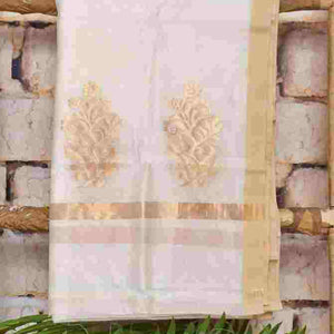 Handloom Chanderi Silk Unstitched Suit - SSEthnics