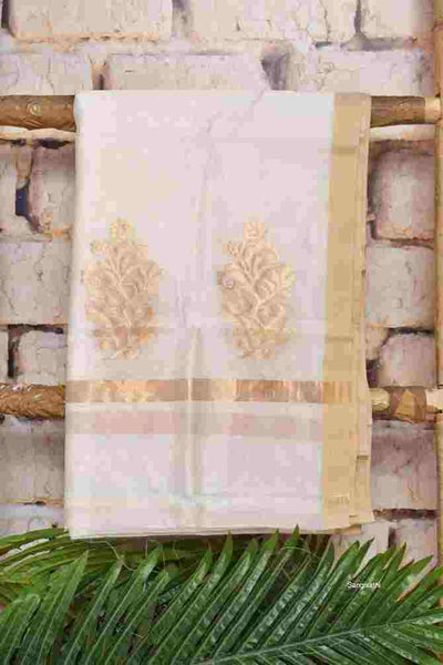 Handloom Chanderi Silk Unstitched Suit - SSEthnics