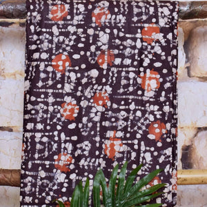 Blue Cotton Indonesian Inspired Kalam Batik Two Piece Suit - SSEthnics