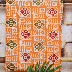 Blue Cotton Indonesian Inspired Kalam Batik Two Piece Suit - SSEthnics