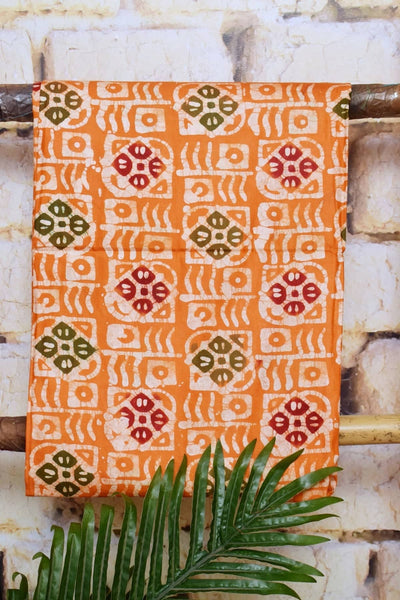 Blue Cotton Indonesian Inspired Kalam Batik Two Piece Suit - SSEthnics