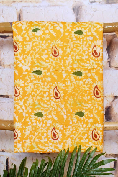 Blue Cotton Indonesian Inspired Kalam Batik Two Piece Suit - SSEthnics