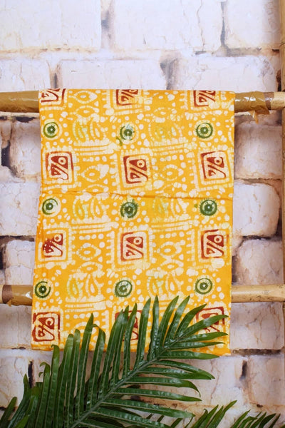 Blue Cotton Indonesian Inspired Kalam Batik Two Piece Suit - SSEthnics