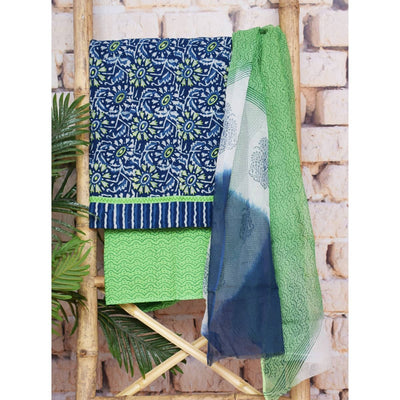 Cotton Blue Dabu Suits