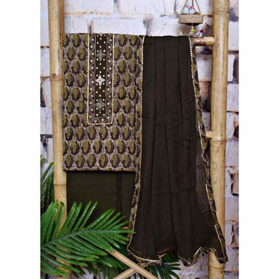 Green Cotton Customised Jaipuri Block Print Set - SSEthnics