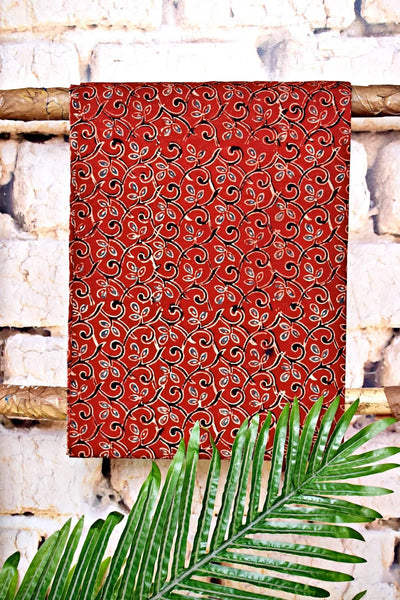 Madder Ajrakh Triple Block Print Cotton Suit - SSEthnics