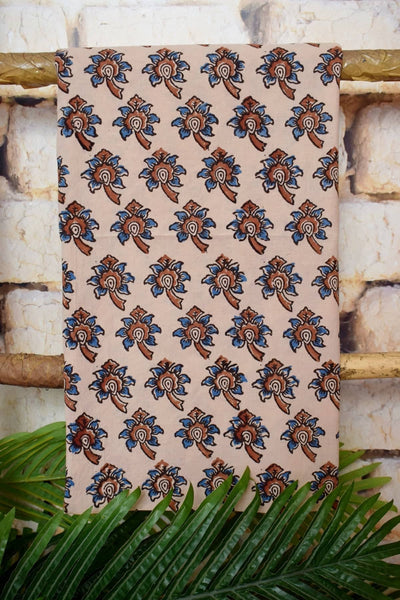 White Ajrakh Cotton Triple Block Suits - SSEthnics