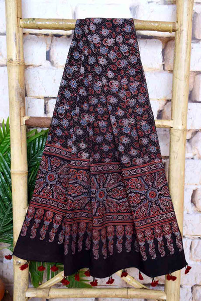 Madder Ajrakh Triple Block Two Piece Suit - SSEthnics