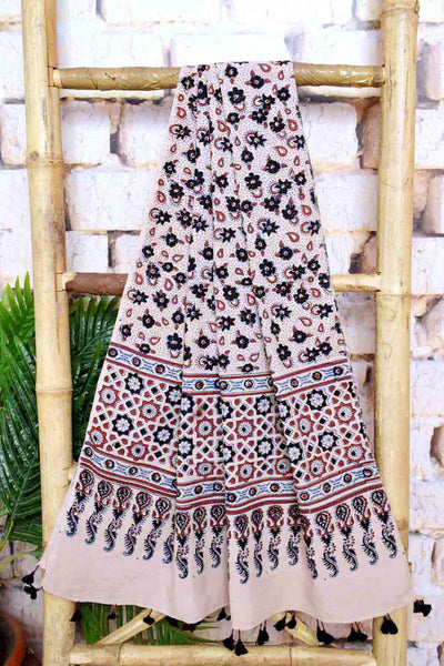 Blue Ajrakh Two Piece Suit - SSEthnics