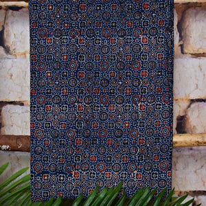 Indigo Ajrakh Block Print Two Piece Set - SSEthnics