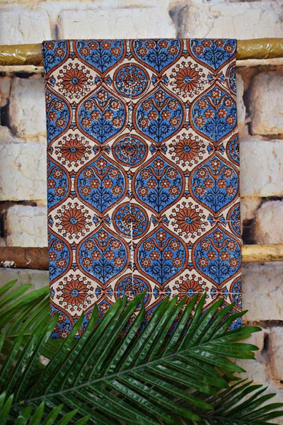 White Ajrakh Block Print Two Piece Set - SSEthnics