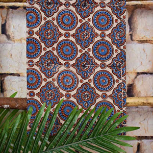 White Ajrakh Block Print Two Piece Set - SSEthnics