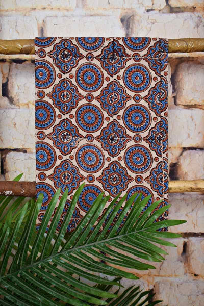 White Ajrakh Block Print Two Piece Set - SSEthnics