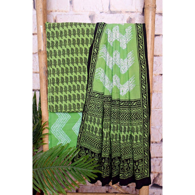 Bagh Cotton Suit with Shibori - SSEthnics