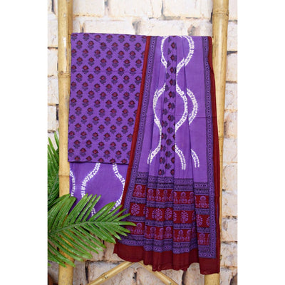 Bagh Cotton Suit with Shibori - SSEthnics