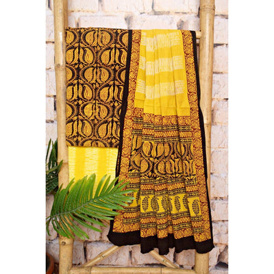 Bagh Cotton Suit with Shibori - SSEthnics