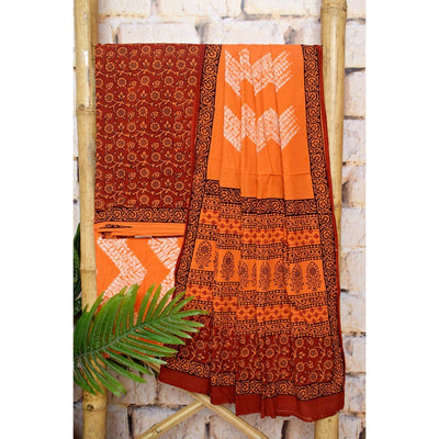 Bagh Cotton Suit with Shibori - SSEthnics
