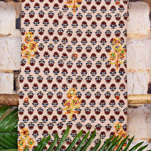 Ajrakh Cotton Suit With Kutch Embroidery - SSEthnics