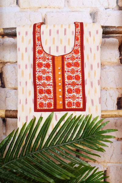 Black Handloom Cotton Embroidered Set - SSEthnics