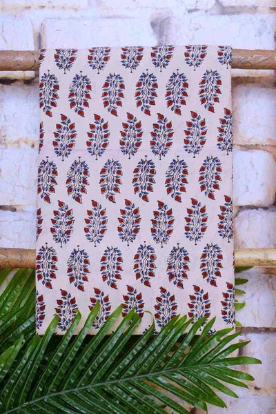 Cream Special Ajrakh Shibori Cotton Suit- SSEthnics
