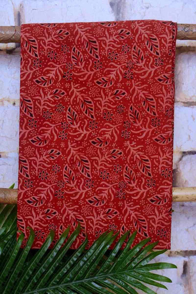 Madder Special Ajrakh Shibori Cotton Suit- SSEthnics