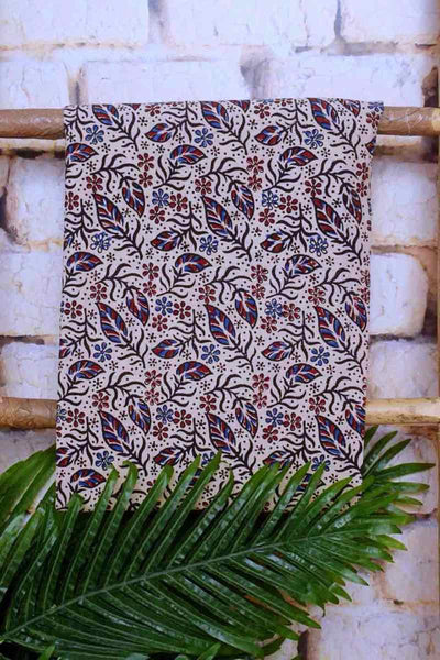 Cream Special Ajrakh Shibori Cotton Suit- SSEthnics