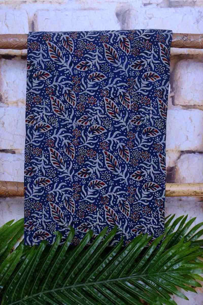 Indigo Special Ajrakh Shibori Cotton Suit- SSEthnics
