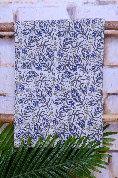 Cream Special Ajrakh Shibori Cotton Suit- SSEthnics