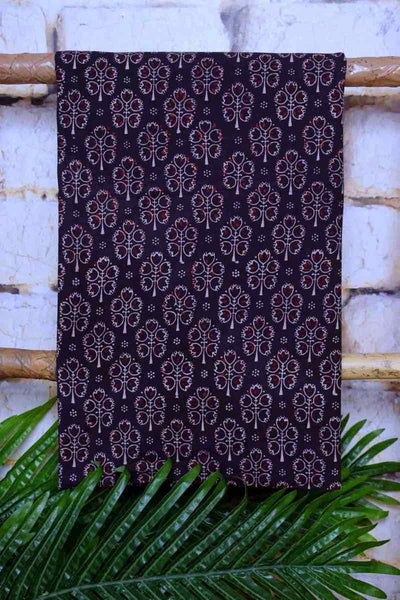 Black Special Ajrakh Shibori Cotton Suit- SSEthnics