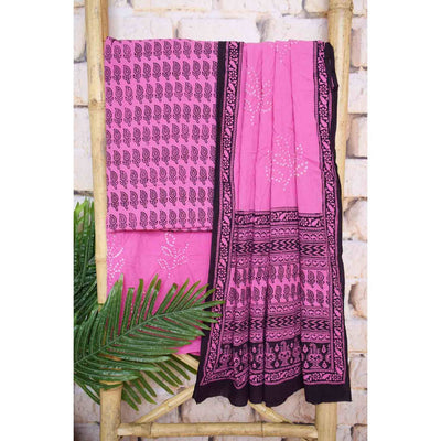 Bagh Cotton Suit with Bandhani - SSEthnics