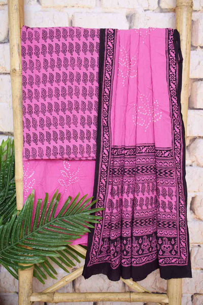Bagh Cotton Suit with Bandhani - SSEthnics