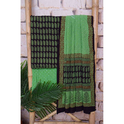 Bagh Cotton Suit with Bandhani - SSEthnics