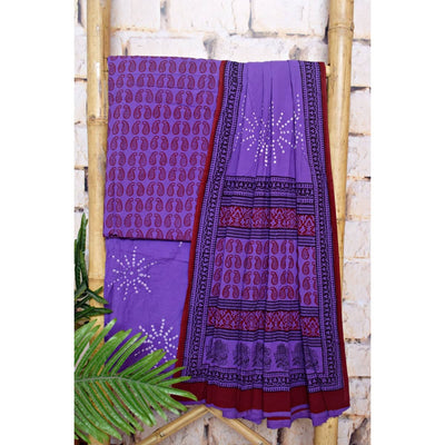 Bagh Cotton Suit with Bandhani - SSEthnics