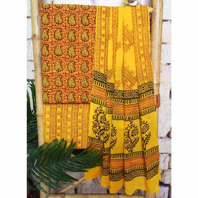 Bagh Cotton Suit with Cotton Dupatta - SSEthnics