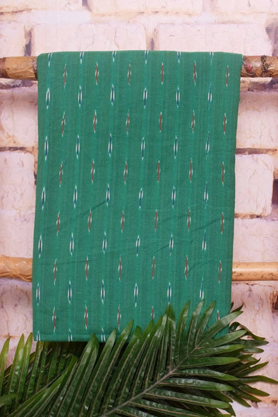 Green Ikat Two Piece Set with Linen Dupatta
