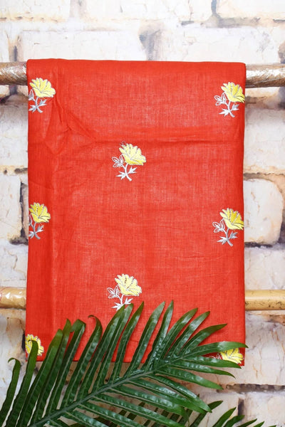 Linen Two Piece Embroidered Set - SSEthnics