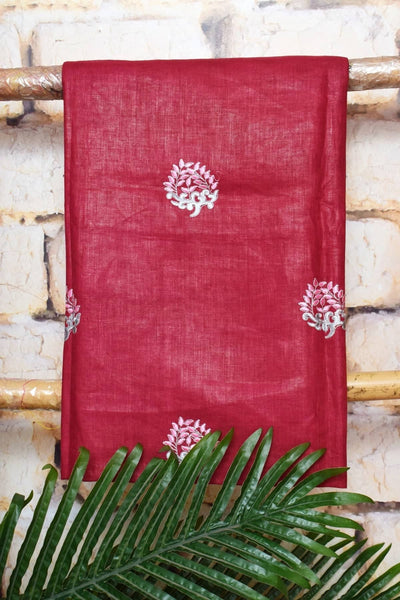 Linen Two Piece Embroidered Set - SSEthnics