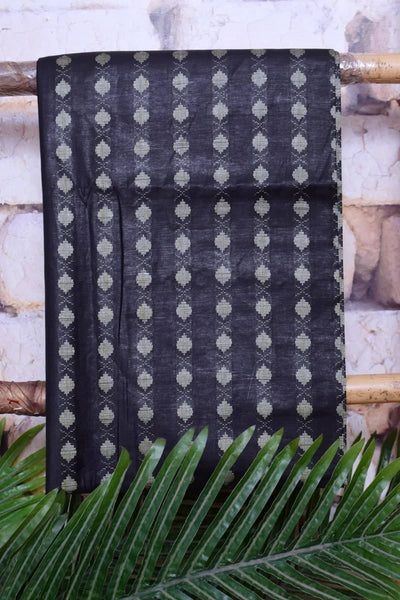 Black Bhagalpuri Cotton Silk Suit