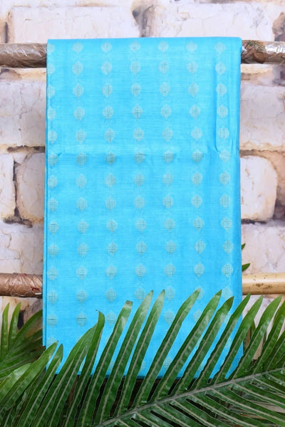 Blue Bhagalpuri Cotton Silk Suit