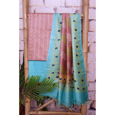 Onion Pink Bhagalpuri Cotton Silk Suit