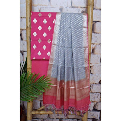 Rani Banarasi Cotton Silk Suit - SSEthnics