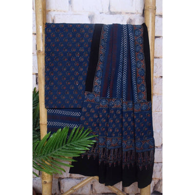 Madder Special Ajrakh Triple Block Cotton Suit