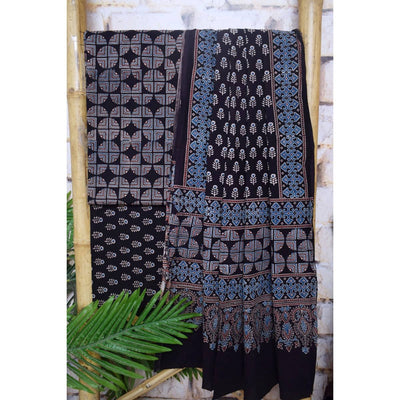 Madder Special Ajrakh Triple Block Cotton Suit