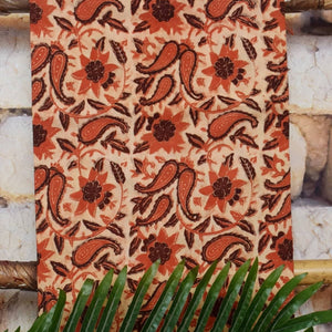 Rust Bagru Vanaspati Cotton Suit with Kota Dupatta